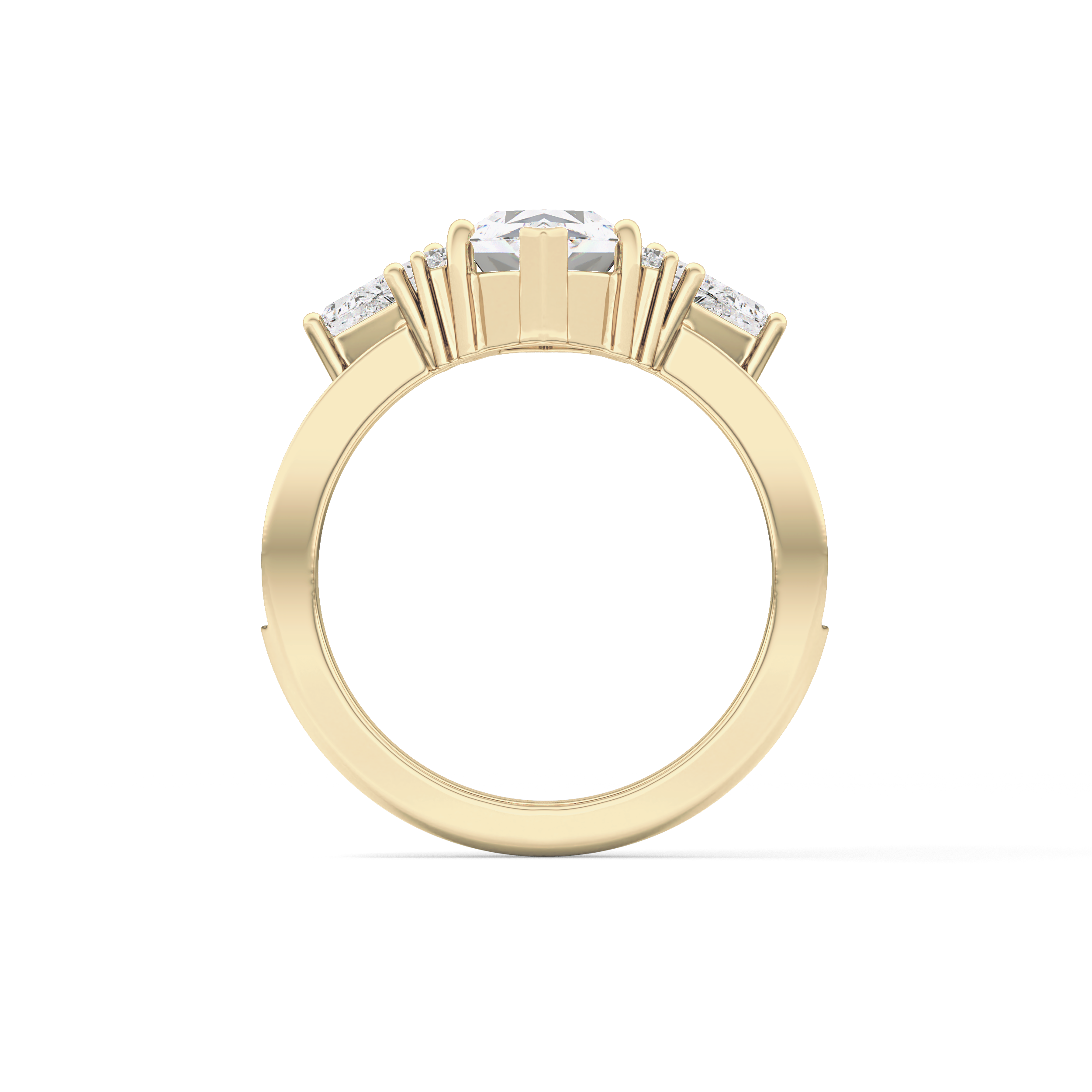 Hexagon Cluster Lab Grown Diamond Engagement Ring