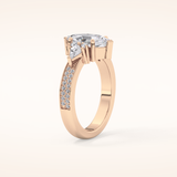 3.28 CT Hexagon Shaped Cluster Moissanite Engagement Ring