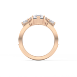 Hexagon Cluster Lab Grown Diamond Engagement Ring