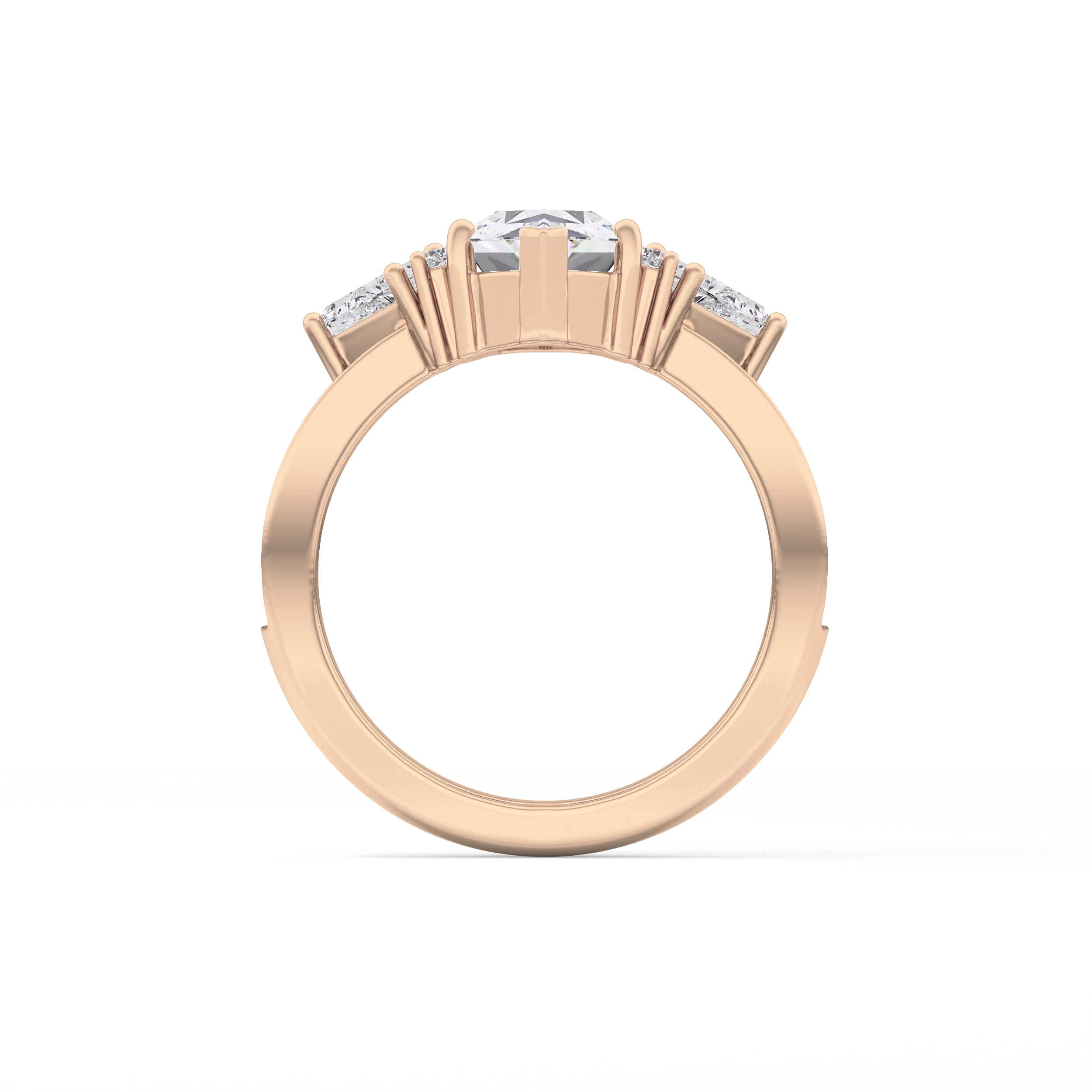 Hexagon Cluster Lab Grown Diamond Engagement Ring