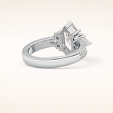 3.28 CT Hexagon Shaped Cluster Moissanite Engagement Ring