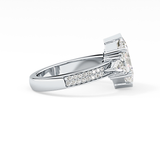 Hexagon Cluster Lab Grown Diamond Engagement Ring