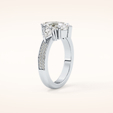 3.28 CT Hexagon Shaped Cluster Moissanite Engagement Ring