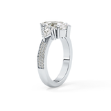 Hexagon Cluster Lab Grown Diamond Engagement Ring