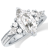 Hexagon Cluster Lab Grown Diamond Engagement Ring