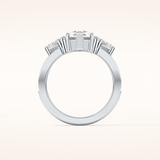 3.28 CT Hexagon Shaped Cluster Moissanite Engagement Ring