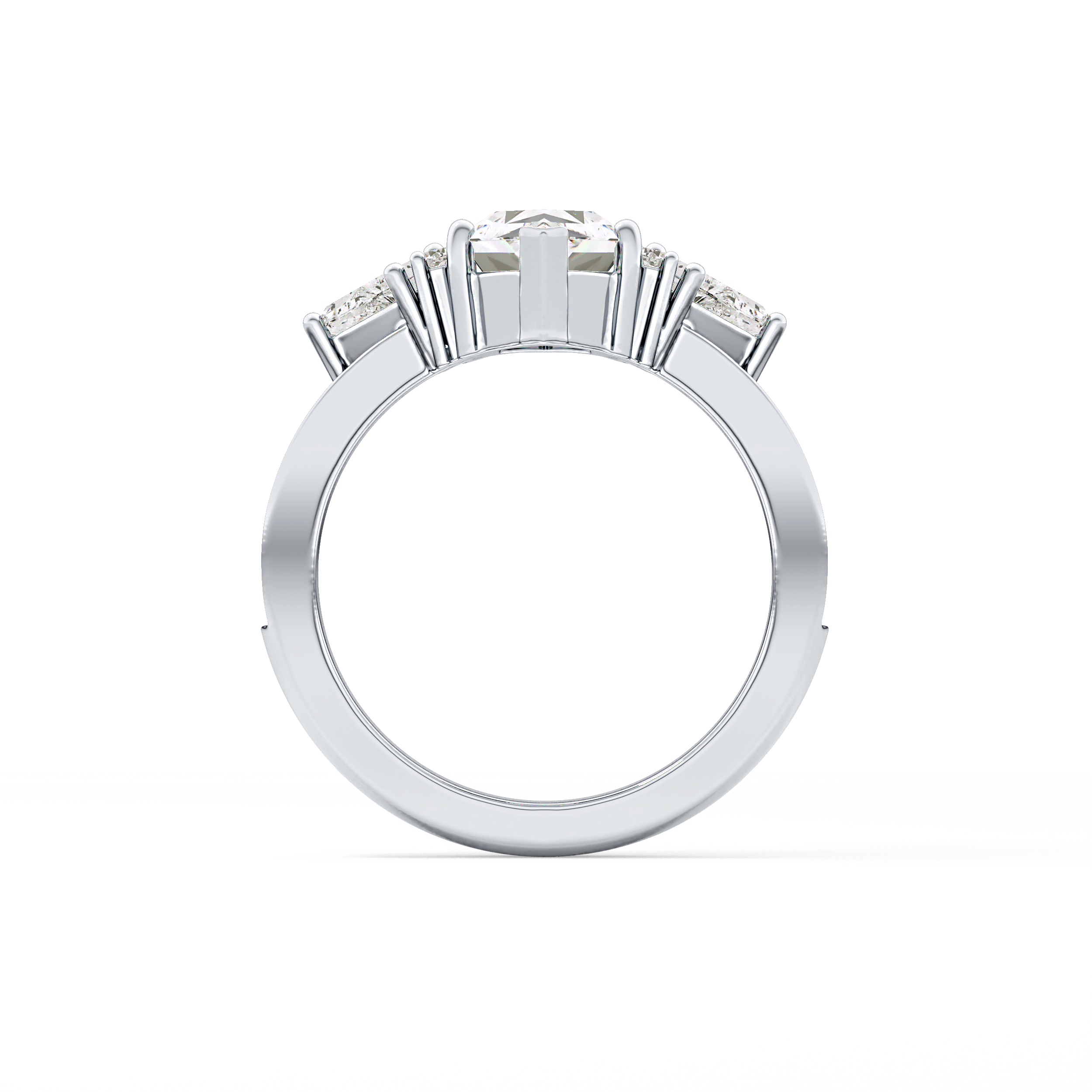 Hexagon Cluster Lab Grown Diamond Engagement Ring
