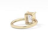 Emerald Solitaire Lab Grown Diamond Engagement Ring