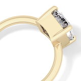 Emerald Solitaire Lab Grown Diamond Engagement Ring
