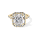 Radiant Halo & Pave Lab Grown Diamond Engagement Ring