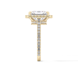 Radiant Halo & Pave Lab Grown Diamond Engagement Ring