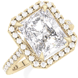 Radiant Halo & Pave Lab Grown Diamond Engagement Ring