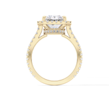Radiant Halo & Pave Lab Grown Diamond Engagement Ring