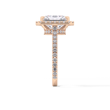 Radiant Halo & Pave Lab Grown Diamond Engagement Ring