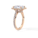 Radiant Halo & Pave Lab Grown Diamond Engagement Ring