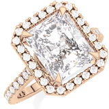 Radiant Halo & Pave Lab Grown Diamond Engagement Ring