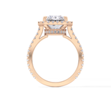 Radiant Halo & Pave Lab Grown Diamond Engagement Ring