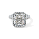 Radiant Halo & Pave Lab Grown Diamond Engagement Ring
