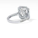 Radiant Halo & Pave Lab Grown Diamond Engagement Ring