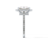 Radiant Halo & Pave Lab Grown Diamond Engagement Ring