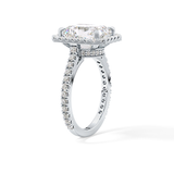 Radiant Halo & Pave Lab Grown Diamond Engagement Ring