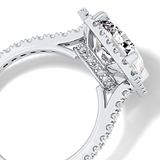 Radiant Halo & Pave Lab Grown Diamond Engagement Ring