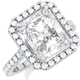 Radiant Halo & Pave Lab Grown Diamond Engagement Ring