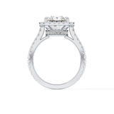 Radiant Halo & Pave Lab Grown Diamond Engagement Ring