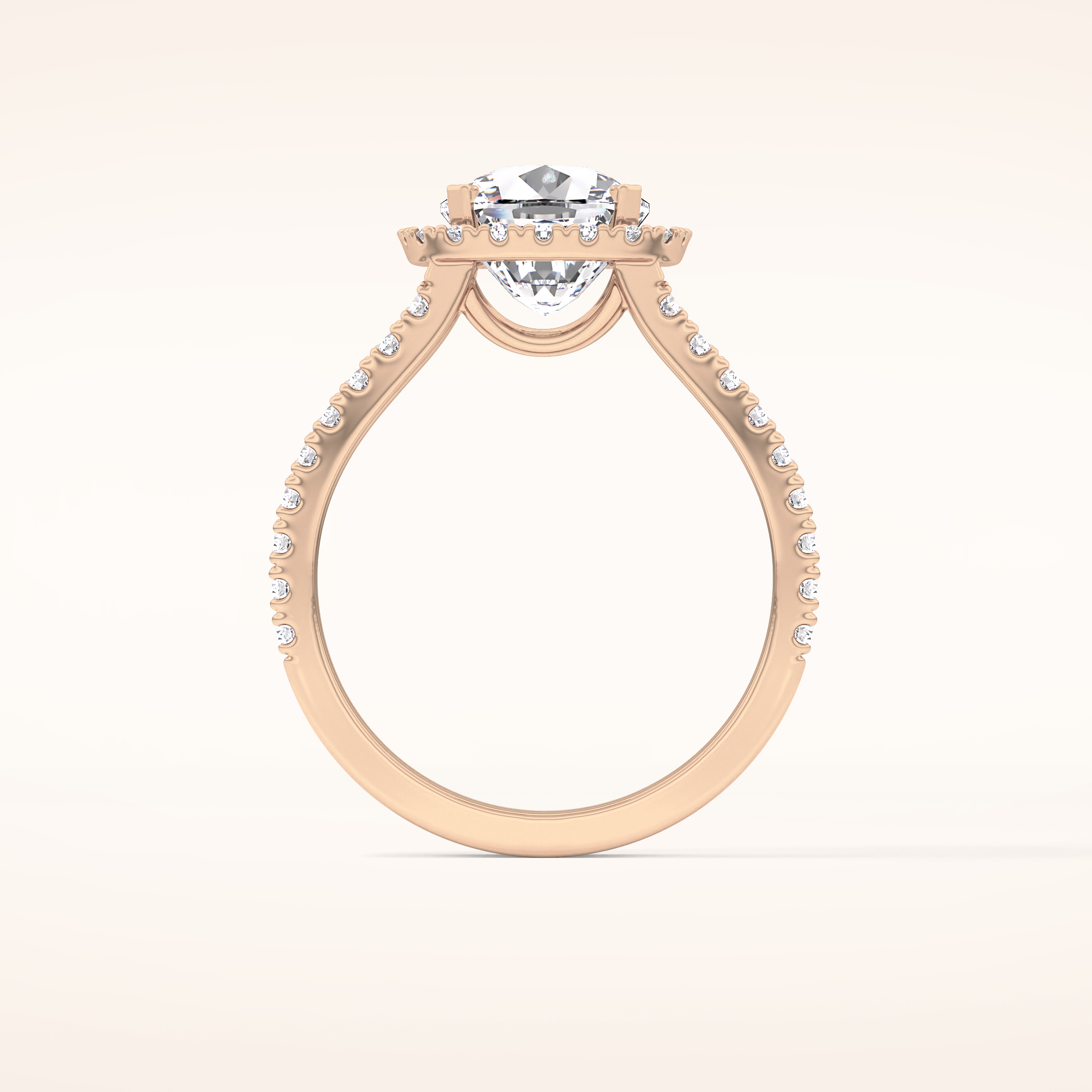 3.28 CT Cushion Shaped Split Shank & Halo Moissanite Engagement Ring
