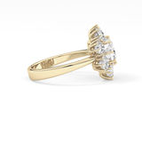 Round Cluster Lab Grown Diamond Engagement Ring