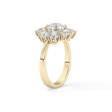 Round Cluster Lab Grown Diamond Engagement Ring