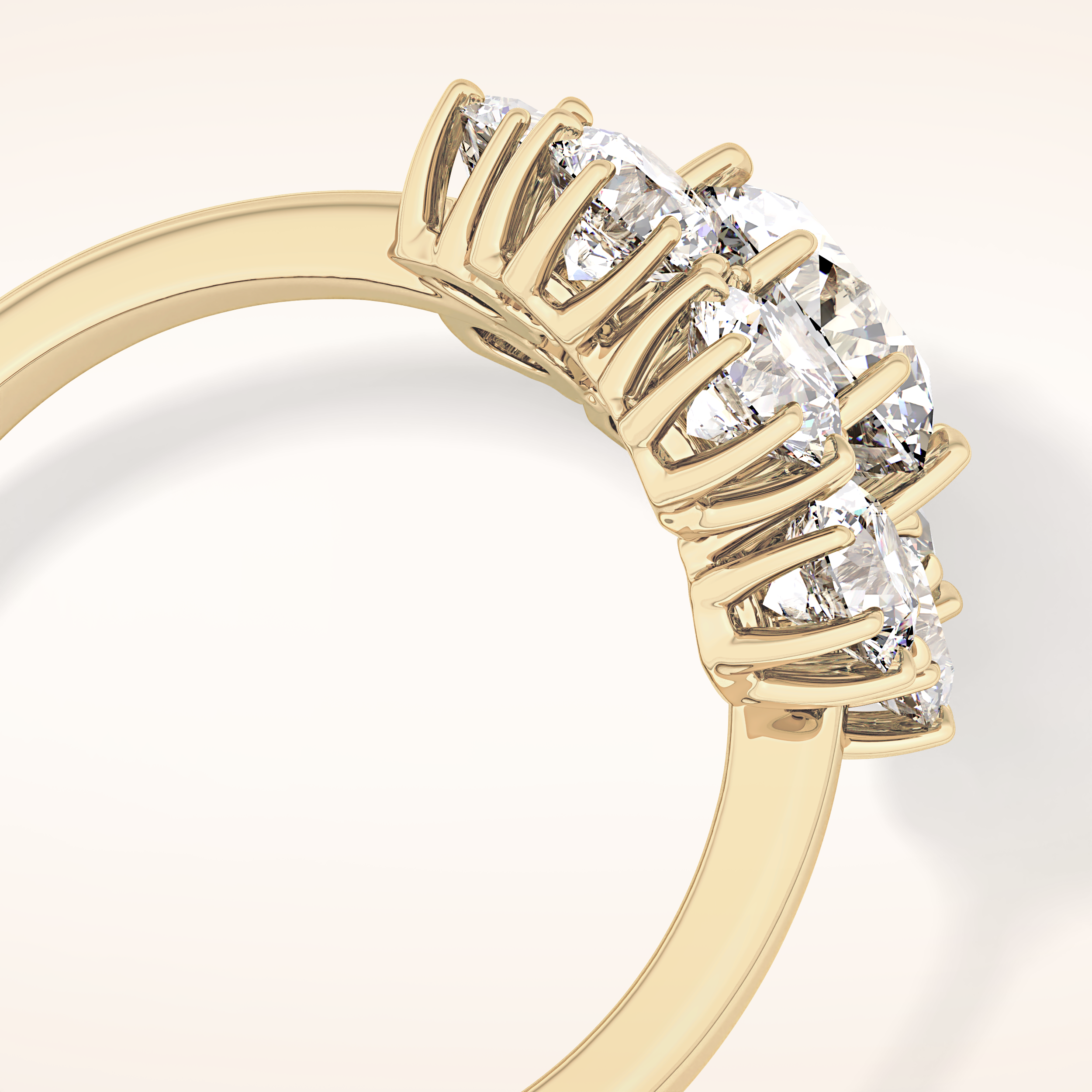 1.34 CT Round Shaped Halo Moissanite Engagement Ring