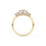 Round Cluster Lab Grown Diamond Engagement Ring
