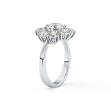 Round Cluster Lab Grown Diamond Engagement Ring
