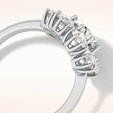 1.34 CT Round Shaped Halo Moissanite Engagement Ring