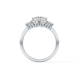 Round Cluster Lab Grown Diamond Engagement Ring