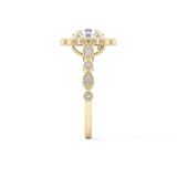 Round Halo & Pave Lab Grown Diamond Engagement Ring