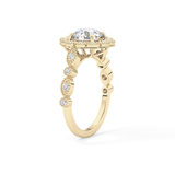 Round Halo & Pave Lab Grown Diamond Engagement Ring