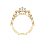 Round Halo & Pave Lab Grown Diamond Engagement Ring