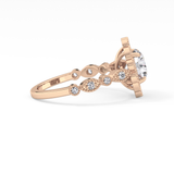 Round Halo & Pave Lab Grown Diamond Engagement Ring