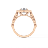 Round Halo & Pave Lab Grown Diamond Engagement Ring