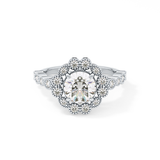 Round Halo & Pave Lab Grown Diamond Engagement Ring