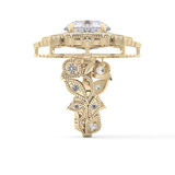 Round Vintage Cluster Lab Grown Diamond Engagement Ring