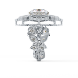 Round Vintage Cluster Lab Grown Diamond Engagement Ring