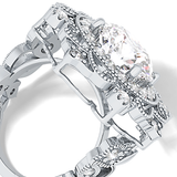 Round Vintage Cluster Lab Grown Diamond Engagement Ring