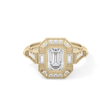 Emerald ClusterLab Grown Diamond Engagement Ring