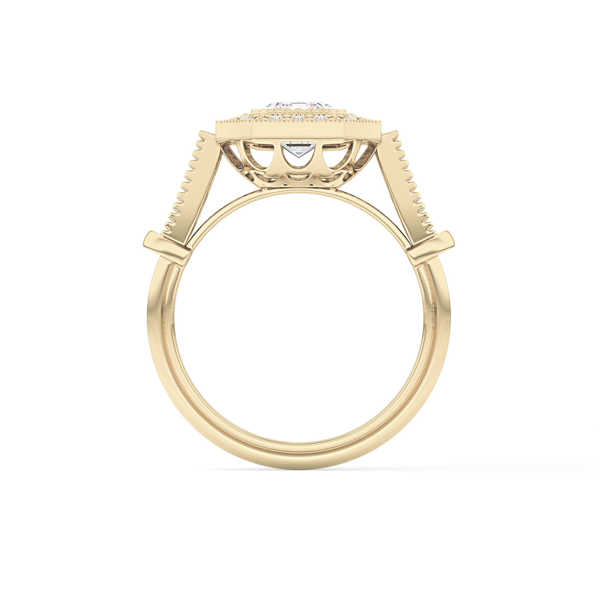 Emerald ClusterLab Grown Diamond Engagement Ring