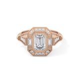 Emerald ClusterLab Grown Diamond Engagement Ring
