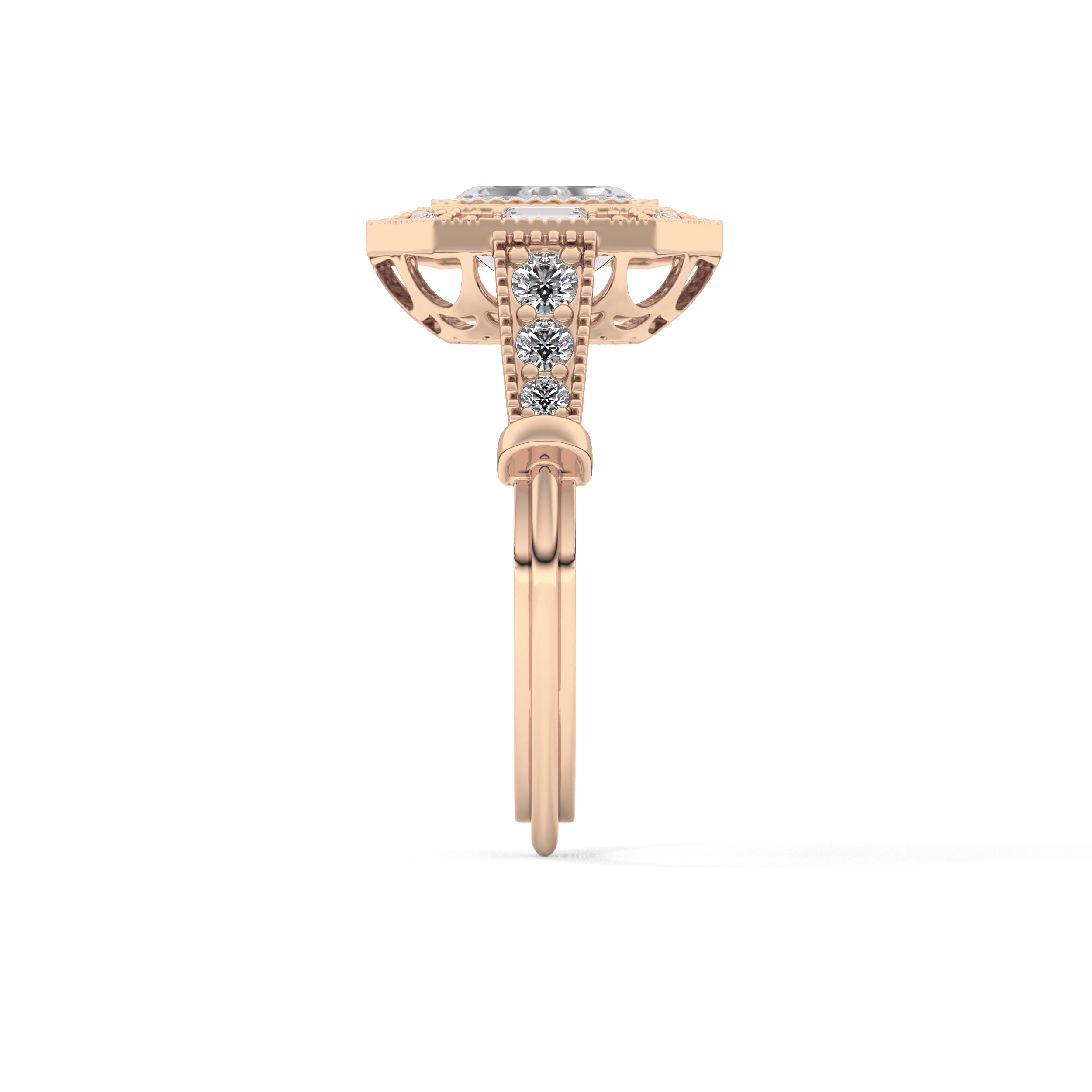 Emerald ClusterLab Grown Diamond Engagement Ring