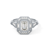 Emerald ClusterLab Grown Diamond Engagement Ring